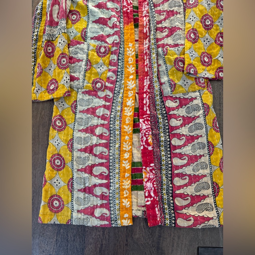 Kantha Kimono Robe Reversible - Picture 3 of 8